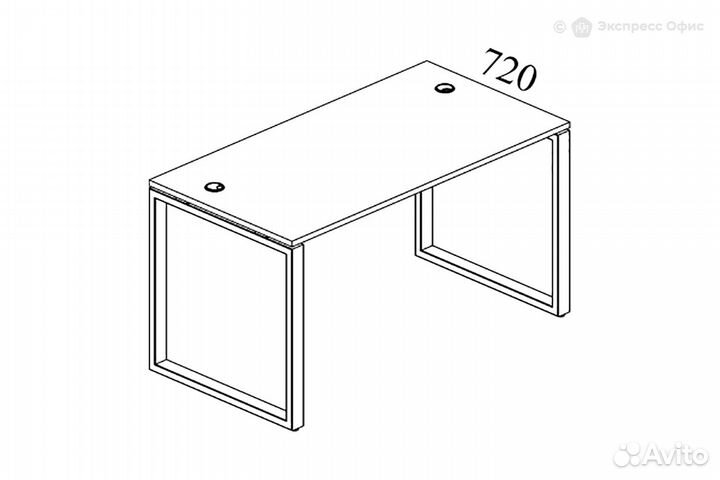 Стол письменный Metal system style бо.сп-2