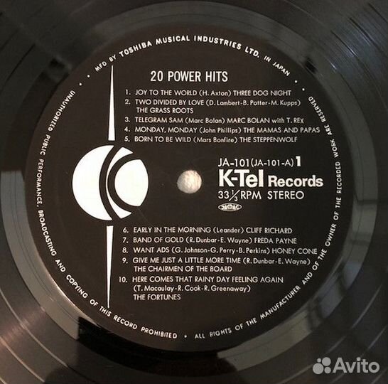 LP.Various – 20 Power Hits - 1972