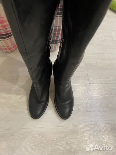Сапоги женские кожаные 40