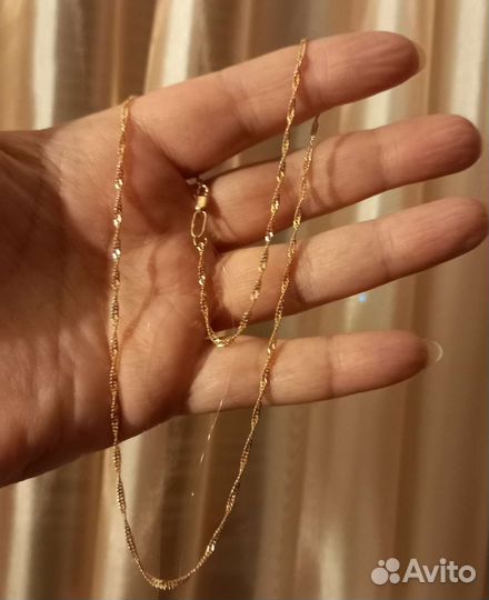 Золотая цепь женская 45 см