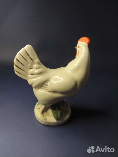Статуэтка курица старая Гжель