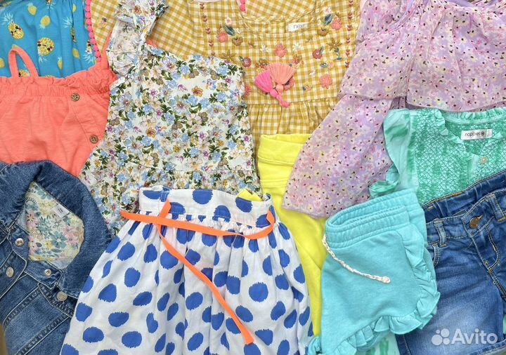 Пакет фирменных летних вещей для девочки 98-104 см