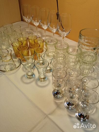 Бокалы фужеры рюмки