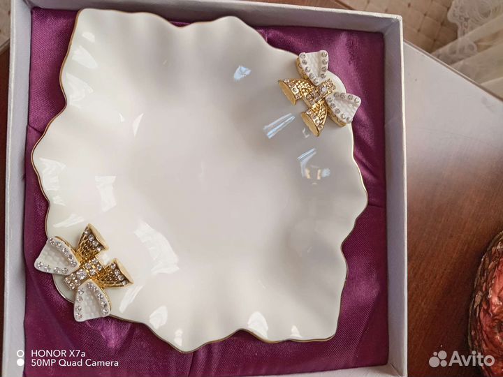 Салатник фирмы Лефард, Бантик со стразами