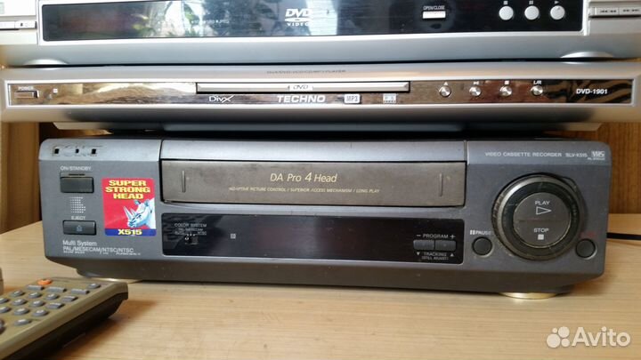 Видеомагнитофон sony slvx515ME+DVD-плееры