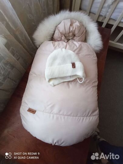 Меховой конверт в коляску овчина