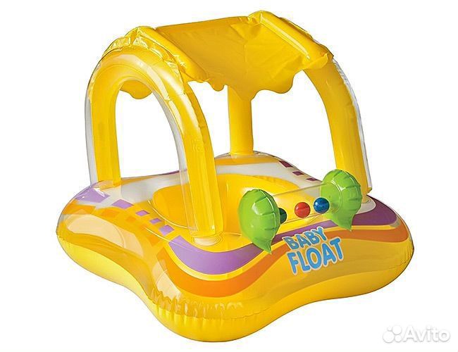 Надувной круг-ходунки с навесом (1-2 г.)