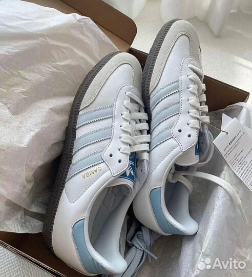 Кроссовки Adidas Samba 36 голубые