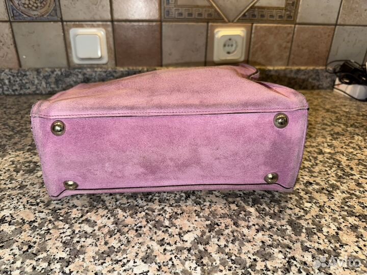 Just Campagne сумка натуральная замша розовая