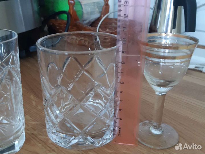 Хрустальные стаканы СССР и рюмочка