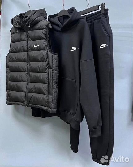 Костюм с жилеткой на флисе спортивный