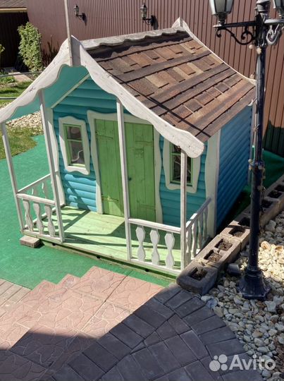 Детский домик для дачи рубленный