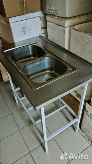 Мойка двойная металлическая