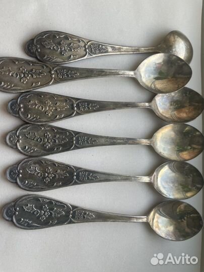Чайные ложки (комплект 6)из мельхиора СССР