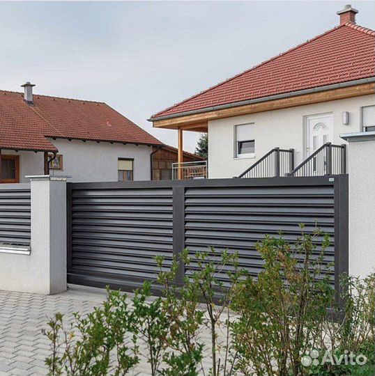 Забор жалюзи штакет +монтаж