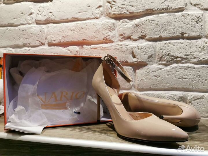 Туфли с ремешком цвет пудра беж