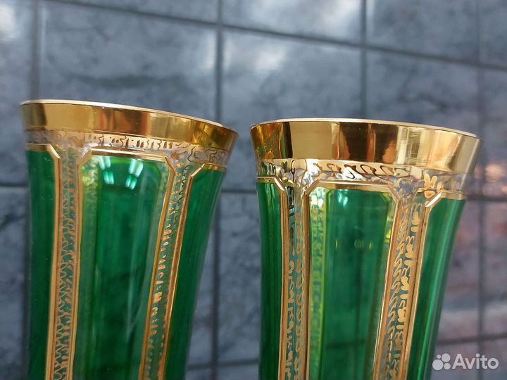 Фужеры цветной хрусталь германия