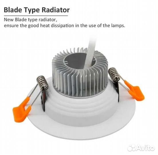 Встраиваемый потолочный светильник led 12W, 15Вт