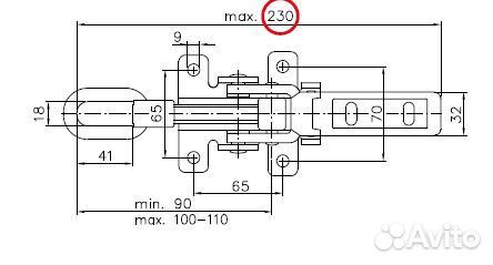 Замок борта прицепа эксцентриковый exzv 10-2 Wint