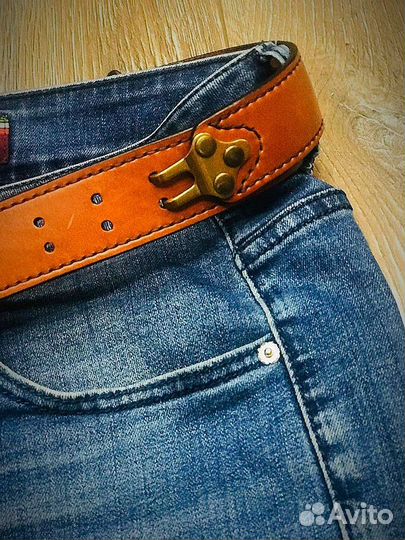 Мужской кожаный ремень ручной работы