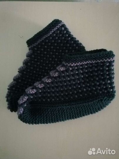 Тапочки вязаные женские