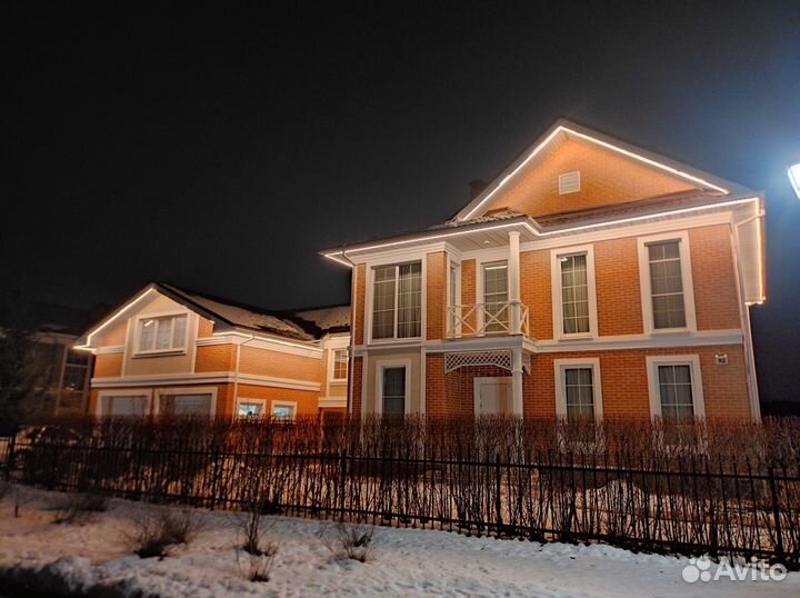 Фасадное освещение дюралайтом