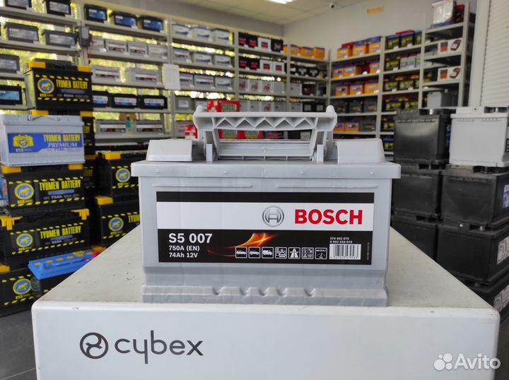 Аккумулятор 74Ач 750А Bosch silver низкий обратный