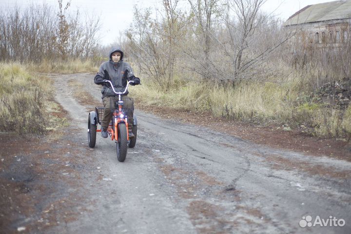 Электровелосипед трехколесный взрослый трайк байк