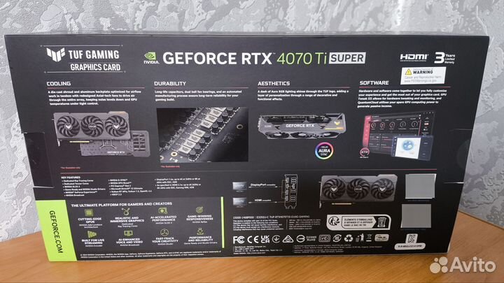 Новая Asus Tuf Rtx 4070 ti Super OC 16 gb