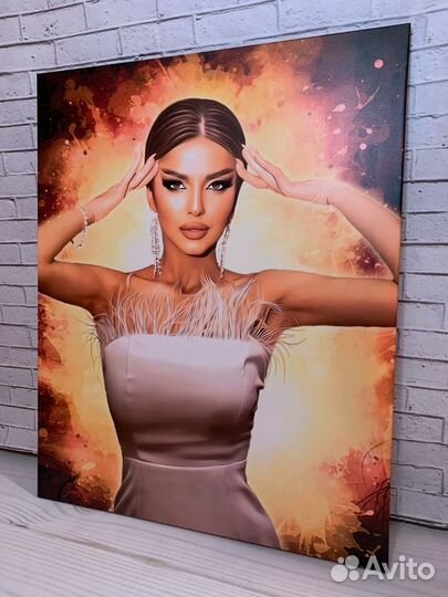 Портрет фото на холсте под заказ, дрим арт, шарж