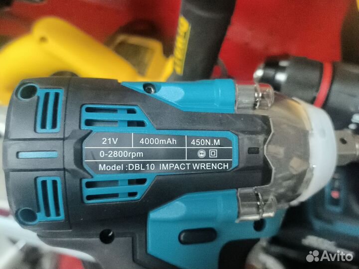 Гайковерт Ударный grower DBL10, 450 Нм, 21v, 4Ah а