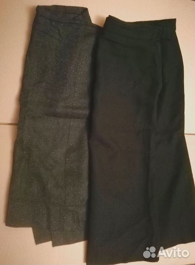 Юбки чёрные р44-46 из натуральных тканей
