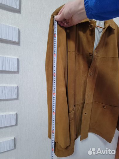 Замшевая кожаная мужская куртка