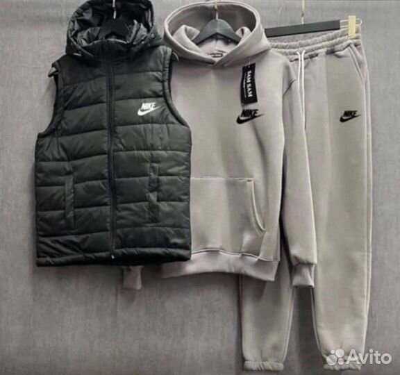 Спортивный костюм теплый с жилетом