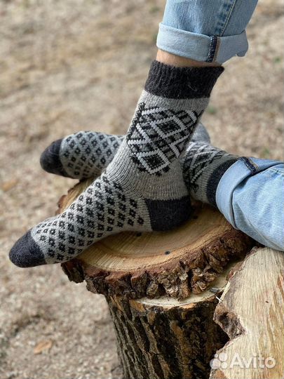 Носки шерстяные мужские теплые 10 рисунков