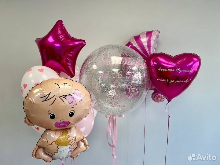 Воздушные шары гелиевые шары на выписку из Роддома