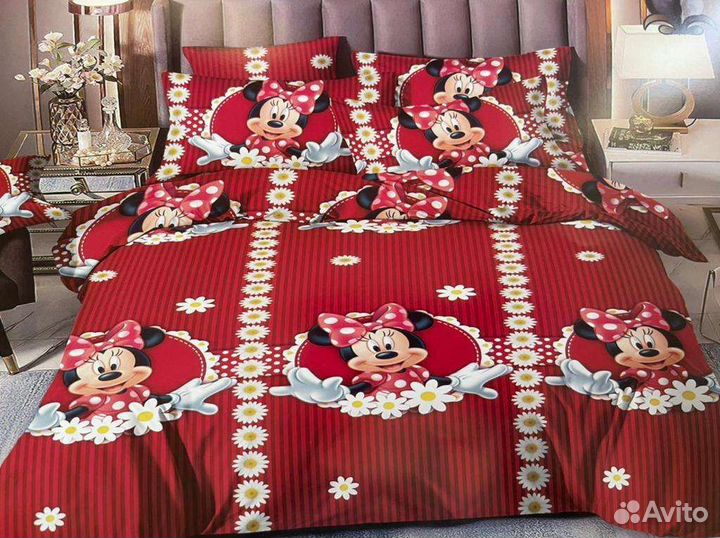 Детское постельное белье Микки новое 1.5 спальное