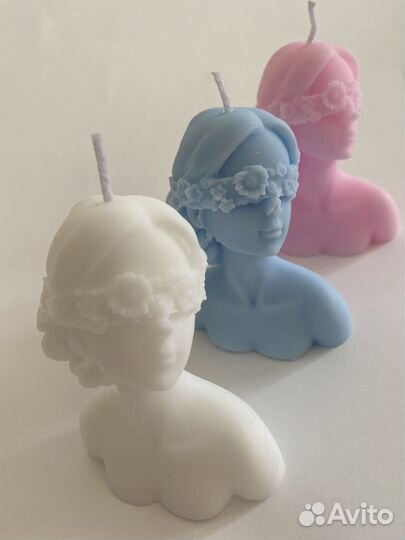 Свеча девочка кокосовый воск