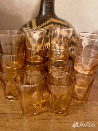 Фужеры бокалы, стопки, рюмки СССР цветное стекло