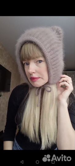 Чепчик мишка из ангоры