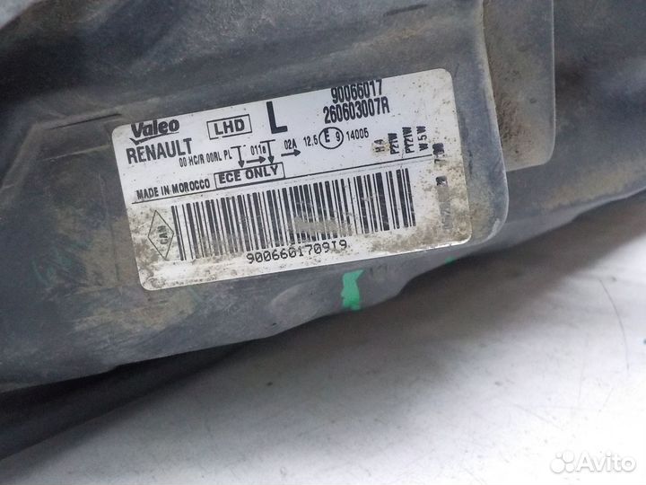 Фара левая Renault Dokker 2012