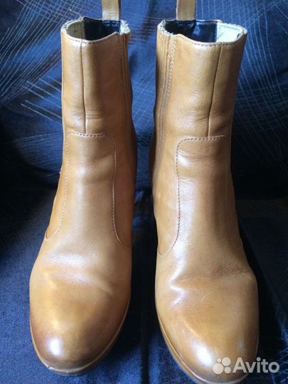 Кожаные Ботильоны Ecco 39 р-р