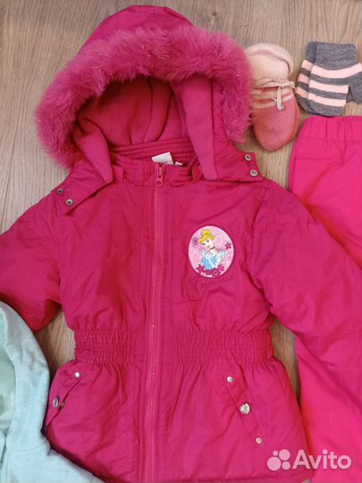 Пакет одежды девочке для прогулок 98 104,сапоги