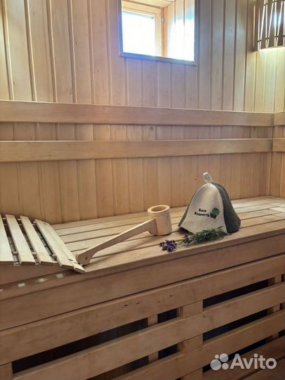 Русская баня на дровах с купелью и мангалом