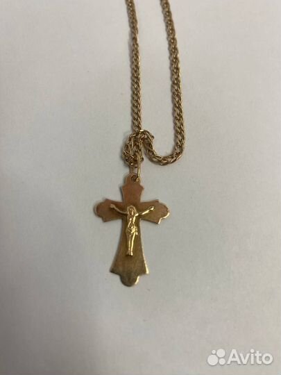Золотая цепь 7.88гр с крестом 1.20гр