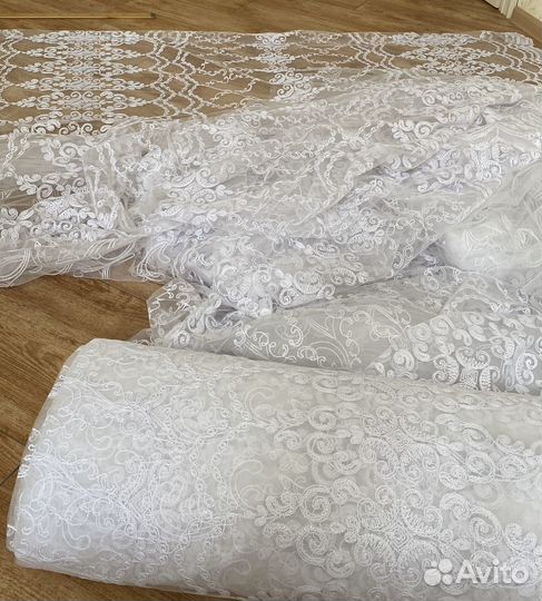 Тюль новая в рулоне белоснежная Турция