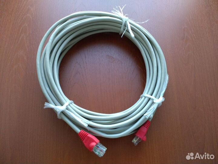 Патч-корд 10м Интернет кабель Витая пара Медь 8жил