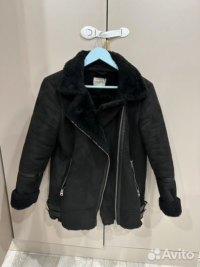 Дубленка женская pull&bear черная