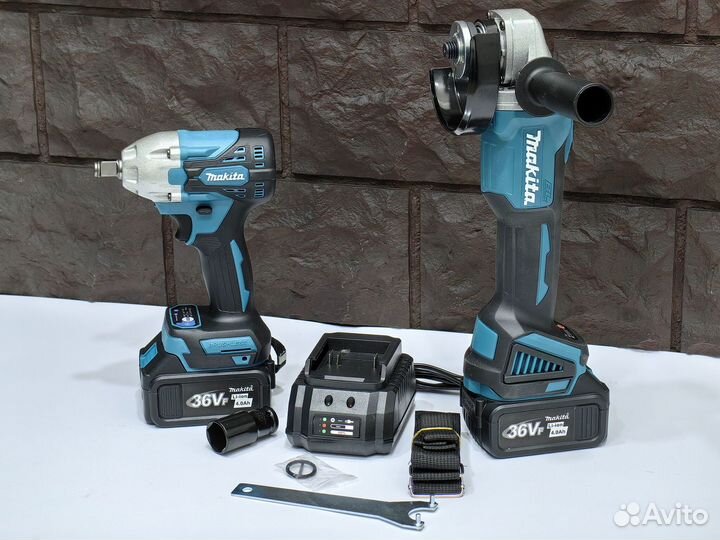 Набор инструментов Makita 2в1 ушм + гайковерт