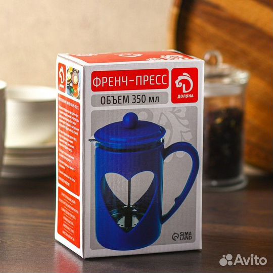 Френч-пресс стеклянный Доляна «Комплимент», 350 мл